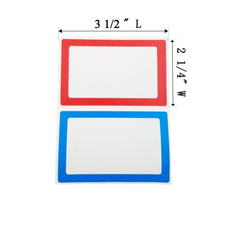MFLABELÂ® 400 Colorful Name Tags - 3.5"x2.25" Organization Stickers (Red/Yellow/Blue/Green) | Durable, Waterproof & Peel-Stick for Home, Parties | Non-Toxic Adhesive for Clothes - Image 2